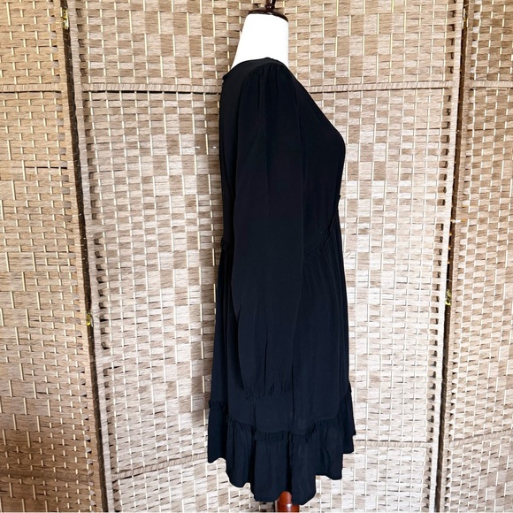 NWT black rayon LOFT v-neck dress 14 - Picture 6 of 11